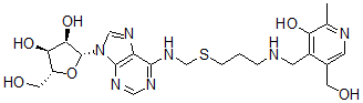CAS 登录号：125162-97-2， (2R,3R,4S,5R)-2-[6-[3-[[3-羟基-5-(羟基甲基)-2-甲基吡啶-4-基]甲基氨基]丙硫基甲基氨基]嘌呤-9-基]-5-(羟基甲基)四氢呋喃-3,4-二醇