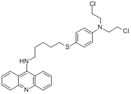 CAS#: 125173-76-4, N-[5-[4-[Bis(2-Chloroethyl)Amino]Phenyl]Sulfanylpentyl]Acridin-9-Amine