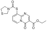 CAS 登录号：125209-40-7， 乙基4-氧代-9-(1,3-噻唑烷-3-碳基硫基)吡啶并[1,2-a]嘧啶-3-羧酸酯
