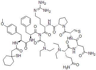 CAS#: 125443-55-2, N,N-Diethylamide 1-(1-Mercaptocyclohexaneacetic Acid)-2-O-Methyl-Tyr-4-Glutamic Acid (gamma-N,N-Diethylamide)-8-Arg-Vasopressin