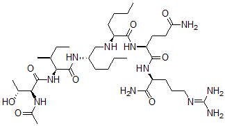 CAS#: 125552-93-4, (2S)-2-[[(2S)-2-[[(2S)-2-[[(2S,3S)-2-[[(2S,3R)-2-acetamido-3-hydroxy-butanoyl]amino]-3-methyl-pentanoyl]amino]hexyl]amino]hexanoyl]amino]-N-[(1S)-1-carbamoyl-4-guanidino-butyl]pentanediamide