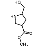 CAS 登录号：125629-87-0， 甲基5-(羟基甲基)-3-吡咯烷羧酸酯