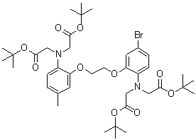 CAS#: 125663-37-8, 2-Methyl-2-Propanyl [(2-{2-[2-(Bis{2-[(2-Methyl-2-Propanyl)Oxy]-2-Oxoethyl}Amino)-5-Bromophenoxy]Ethoxy}-4-Methylphenyl){2-[(2-Methyl-2-Propanyl)Oxy]-2-Oxoethyl}Amino]Acetate