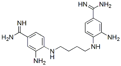 CAS 登录号：125880-86-6， 3-氨基-4-[4-[(2-氨基-4-甲脒基-苯基)氨基]丁基氨基]苯甲脒