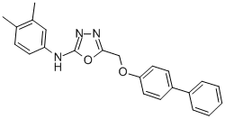 CAS#: 126006-86-8, N-(3,4-Dimethylphenyl)-5-[(4-Phenylphenoxy)Methyl]-1,3,4-Oxadiazol-2-Amine