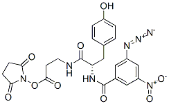CAS 登录号：126083-10-1， (2,5-二氧代吡咯烷-1-基)3-[[(2S)-2-[(3-叠氮基-5-硝基苯甲酰)氨基]-3-(4-羟基苯基)丙酰]氨基]丙酸酯
