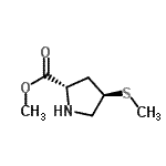CAS 登录号：126111-06-6， 甲基(4R)-4-(甲硫基)-L-脯氨酸酯