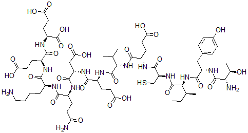 CAS#: 126144-46-5, Threonyl-tyrosyl-isoleucyl-cysteinyl-glutamyl-valyl-glutamyl-aspartyl-glutaminyl-lysyl-glutamyl-glutamic acid