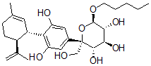 CAS#: 126371-03-7, (2R,3S,4S,5R,6R)-2-[3,5-Dihydroxy-4-[(1S,6S)-3-Methyl-6-Prop-1-En-2-Yl-1-Cyclohex-2-Enyl]Phenyl]-2-(Hydroxymethyl)-6-Pentoxyoxane-3,4,5-Triol