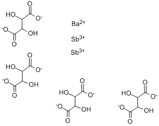 CAS 登录号:12655-04-8, 酒石酸钡锑