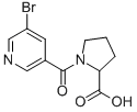 CAS 登录号：126581-82-6， (2S)-1-(5-溴吡啶-3-羰基)吡咯烷-2-羧酸