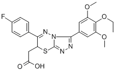 CAS#: 126598-18-3, 2-[3-(4-Ethoxy-3,5-Dimethoxyphenyl)-6-(4-Fluorophenyl)-7H-[1,2,4]Triazolo[3,4-b][1,3,4]Thiadiazin-7-Yl]Acetic Acid