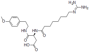 CAS 登录号：126631-86-5， (3S)-3-[8-(二氨基亚甲基氨基)辛酰氨基]-4-[2-(4-甲氧基苯基)乙基氨基]-4-氧代丁酸