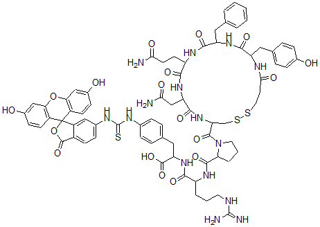 CAS 登录号：126660-40-0， 1-去氨基-精氨酰(8)-(荧光素)苯丙氨酸(9)-催产加压素