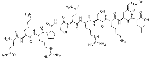 CAS 登录号：126768-94-3， L-谷氨酰胺酰-L-赖氨酰-L-精氨酰-L-脯氨酰-L-丝氨酰-L-谷氨酰胺酰-L-精氨酰-L-丝氨酰-L-赖氨酰-L-酪氨酰-L-亮氨酸