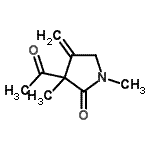 CAS 登录号：126863-12-5， 3-乙酰基-1,3-二甲基-4-亚甲基-2-吡咯烷酮