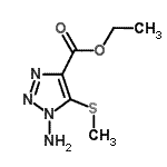 CAS 登录号：127045-27-6， 乙基1-氨基-5-(甲硫基)-1H-1,2,3-三唑-4-羧酸酯