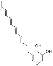 CAS 登录号：127072-58-6， 3-[(1Z,3Z,5Z,7Z,9Z,11Z)-十四碳-1,3,5,7,9,11-六烯氧基]丙烷-1,2-二醇