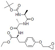 CAS#: 127132-36-9, Ethyl (2S)-2-[[(2S)-2-[[(2S)-2-[(2-Methylpropan-2-Yl)Oxycarbonylamino]Propanoyl]Amino]Propanoyl]Amino]-3-[4-(Oxiran-2-Ylmethoxy)Phenyl]Propanoate