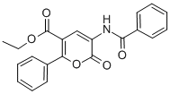 CAS#: 127143-18-4, Ethyl 5-(Benzoylamino)-6-Oxo-2-Phenylpyran-3-Carboxylate