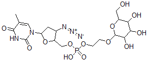 CAS#: 127306-80-3, 2-(Mannopyranosidyl)Ethyl 3'-Azido-3'-Deoxy-5'-Thymidinyl Phosphate
