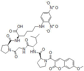 CAS#: 127376-94-7, N6-(2,4-dinitrophenyl)-N2-(1-(N-(N-(1-((7-methoxy-2-oxo-2H-1-benzopyran-3-yl)carbonyl)-L-prolyl)-L-leucyl)glycyl)-L-prolyl)-D-Lysine