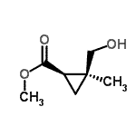 CAS 登录号：127722-17-2， 甲基(1R,2S)-2-(羟基甲基)-2-甲基环丙烷羧酸酯