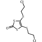 CAS 登录号：128258-74-2， 4,5-二(2-氯乙基硫基)-1,3-二硫醇-2-酮