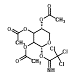 CAS#: 128376-91-0, 2,3,4-Tri-O-Acetyl-1-O-(2,2,2-Trichloroethanimidoyl)-alpha-D-Glycero-Pentopyranose