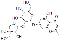 CAS#: 128396-16-7, 7-[3-[3,4-Dihydroxy-4-(Hydroxymethyl)Oxolan-2-Yl]Oxy-4,5-Dihydroxy-6-(Hydroxymethyl)Oxan-2-Yl]Oxy-5-Hydroxy-2-Methylchromen-4-One