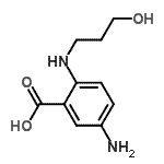 CAS#: 128402-50-6, 5-Amino-2-[(3-Hydroxypropyl)Amino]Benzoic Acid