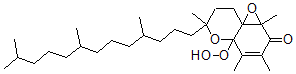 CAS 登录号:128442-18-2, 7,8-二氢-4a-氢过氧基-1a,3,4,6-四甲基-6-(4,8,12-三甲基十三烷基)-1aH,6H-环氧乙烷并(e)(1)苯并吡喃-2(4aH)-酮