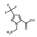 CAS 登录号：128694-66-6， 1-乙基-3-(三氟甲基)-1H-吡唑-5-羧酸
