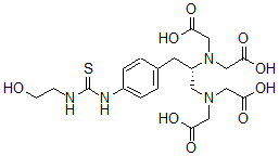 CAS 登录号：128817-30-1， 2-[[(2S)-1-(二(羧甲基)氨基)-3-[4-(2-羟基乙基硫代氨基甲酰氨基)苯基]丙-2-基]-(羧甲基)氨基]乙酸