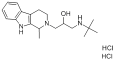 CAS 登录号：128857-34-1， 1-(叔丁基氨基)-3-(1-甲基-1,3,4,9-四氢吡啶并[3,4-b]吲哚-2-基)丙-2-醇二盐酸盐
