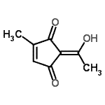 CAS 登录号：128886-99-7， (2Z)-2-(1-羟基乙亚基)-4-甲基-4-环戊烯-1,3-二酮