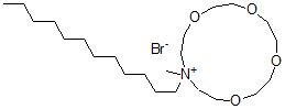 CAS#: 129117-49-3, 13-Dodecyl-13-Methyl-1,4,7,10-Tetraoxa-13-Azoniacyclopentadecane Bromide