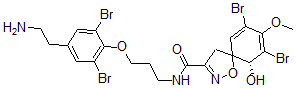 CAS#: 129313-98-0, (6R)-N-[3-[4-(2-Aminoethyl)-2,6-Dibromophenoxy]Propyl]-7,9-Dibromo-6-Hydroxy-8-Methoxy-1-Oxa-2-Azaspiro[4.5]Deca-2,7,9-Triene-3-Carboxamide