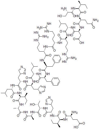CAS#: 129476-28-4, L-Seryl-L-Isoleucyl-L-Glutaminyl-L-alpha-Aspartyl-L-Leucyl-L-Arginyl-L-Arginyl-L-Phenylalanyl-L-Phenylalanyl-L-Leucyl-L-Histidyl-L-Histidyl-L-Leucyl-L-Isoleucyl-L-Alanyl-L-alpha-Glutamyl-L-Isoleucyl-L-Histidyl-L-Threonyl-L-Alaninamide