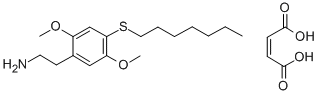 CAS 登录号:129658-28-2, 2-(4-庚基硫基-2,5-二甲氧基苯基)乙胺丁烯二酸盐