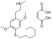CAS 登录号：129658-31-7， 2,5-二甲氧基-4-(庚基硫代)-N-甲基苯乙胺(Z)-2-丁烯二酸酯(1:1)