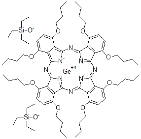 CAS#: 129707-64-8, (Oc-6-12)-(1,4,8,11,15,18,22,25-Octabutoxy-29H,31H-Phthalocyaninato)Bis(Triethylsilanolato)Germanium