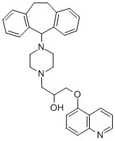 CAS 登录号：129716-45-6， 4-(10,11-二氢-5H-二苯并(a,d)环庚烯-5-基)-alpha-((5-喹啉基氧基)甲基)-1-哌嗪乙醇