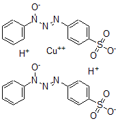 CAS#: 129719-60-4, 3-Hydroxy-1-p-sulfonatophenyl-3-phenyltriazene Copper (II) complex