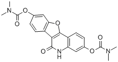 CAS 登录号：129794-24-7， [3-(二甲基氨基甲酰氧基)-6-氧代-5H-[1]苯并呋喃并[3,2-c]喹啉-9-基]N,N-二甲基氨基甲酸酯