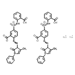 CAS 登录号：130032-94-9， 二钠5-[(2-羧基苯基)氨基磺酰基]-2-[(3-甲基-5-氧代-1-苯基-4H-吡唑-4-基)偶氮]苯甲酸酯