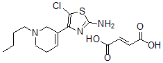 CAS#: 130093-10-6, 5-Chloro-4-(1-butyl-1,2,5,6-tetrahydropyridin-3-yl)-thiazole-2-amine 2-butenedioate