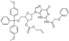 CAS#: 130150-81-1, 9-{3-O-[(Allyloxy)Carbonyl]-5-O-[Bis(4-Methoxyphenyl)(Phenyl)Methyl]-2-Deoxypentofuranosyl}-2-[(Phenoxyacetyl)Amino]-3,9-Dihydro-6H-Purin-6-One