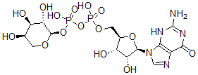 CAS#: 130272-39-8, [(2R,3S,4R,5R)-5-(2-Amino-6-Oxo-3H-Purin-9-Yl)-3,4-Dihydroxyoxolan-2-Yl]Methyl [Hydroxy-[(2R,3S,4R,5R)-3,4,5-Trihydroxyoxan-2-Yl]Oxyphosphoryl] Hydrogen Phosphate
