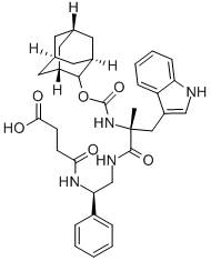 CAS#: 130332-27-3, 3-[[(1R)-2-[[(2R)-2-(2-Adamantyloxycarbonylamino)-3-(1H-Indol-3-Yl)-2-Methyl-Propanoyl]Amino]-1-Phenyl-Ethyl]Carbamoyl]Propanoic Acid